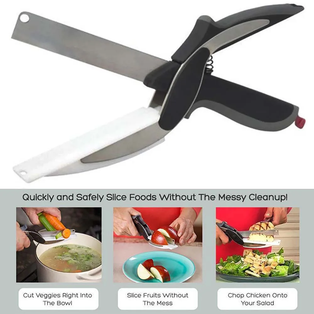Kitchen Scissor Knife Smart Multi-Function Fruit Vegetable Cutter Tool Baby Food Supplement Scissors Barbecue Scissors
Kitchen Scissor Knife Smart Multi-Function Fruit Vegetable Cutter Tool Baby Food Supplement Scissors Barbecue Scissors