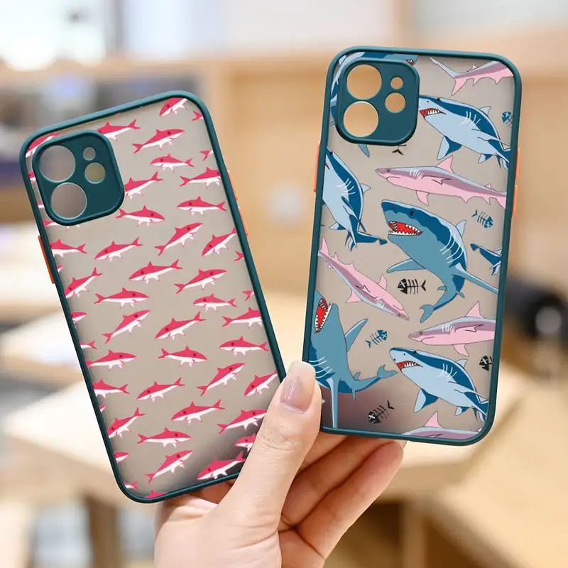 Cute cartoon shark animal Pink blue Phone Case Dark green matte transparent iPhone 7 8 x xs xr 11 12 13 pro plus max mini
Cute cartoon shark animal Pink blue Phone Case Dark green matte transparent iPhone 7 8 x xs xr 11 12 13 pro plus max mini