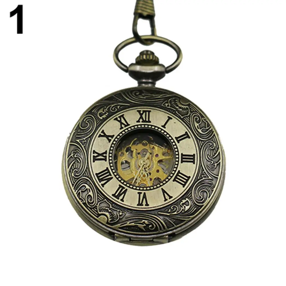 Unisex Vintage Hollow Carved Roman Numerals Case Mechanical Pocket Watch Gift
Unisex Vintage Hollow Carved Roman Numerals Case Mechanical Pocket Watch Gift