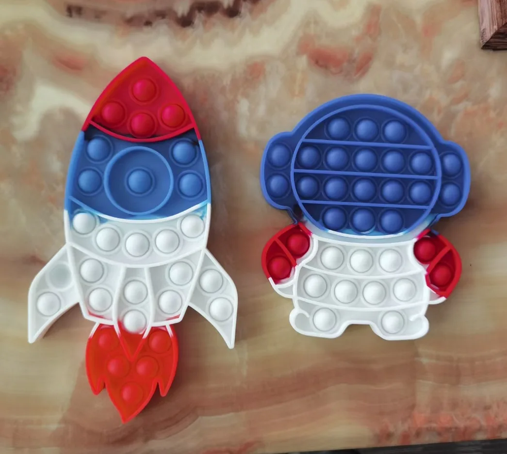 Hot Sale Rocket Astronaut Sensory Toy Push Fidget Pops Needs Squish Adult Child Anti-stress Fidget Bubble Toy To Relieve Stress
Hot Sale Rocket Astronaut Sensory Toy Push Fidget Pops Needs Squish Adult Child Anti-stress Fidget Bubble Toy To Relieve Stress