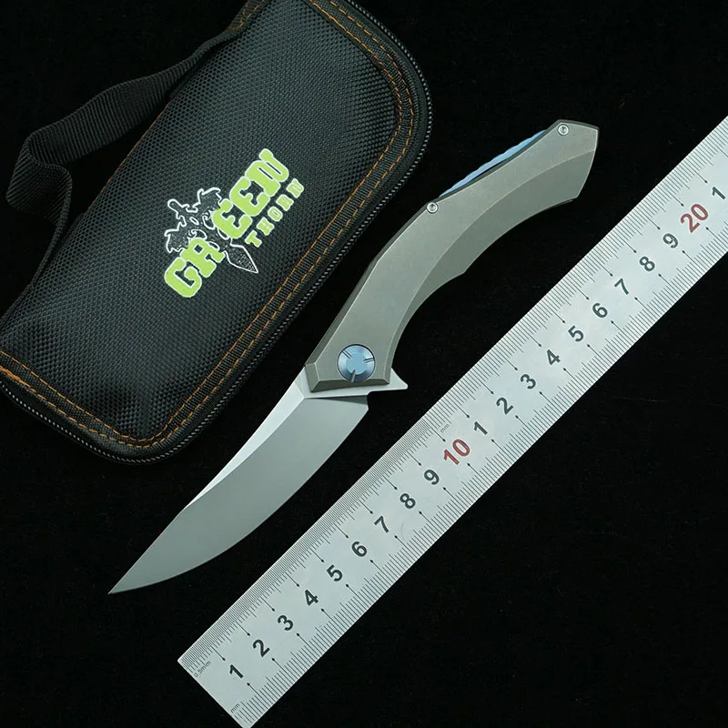 Складной нож Green thorn Flipper резак из титанового сплава и стали D2 для выживания на