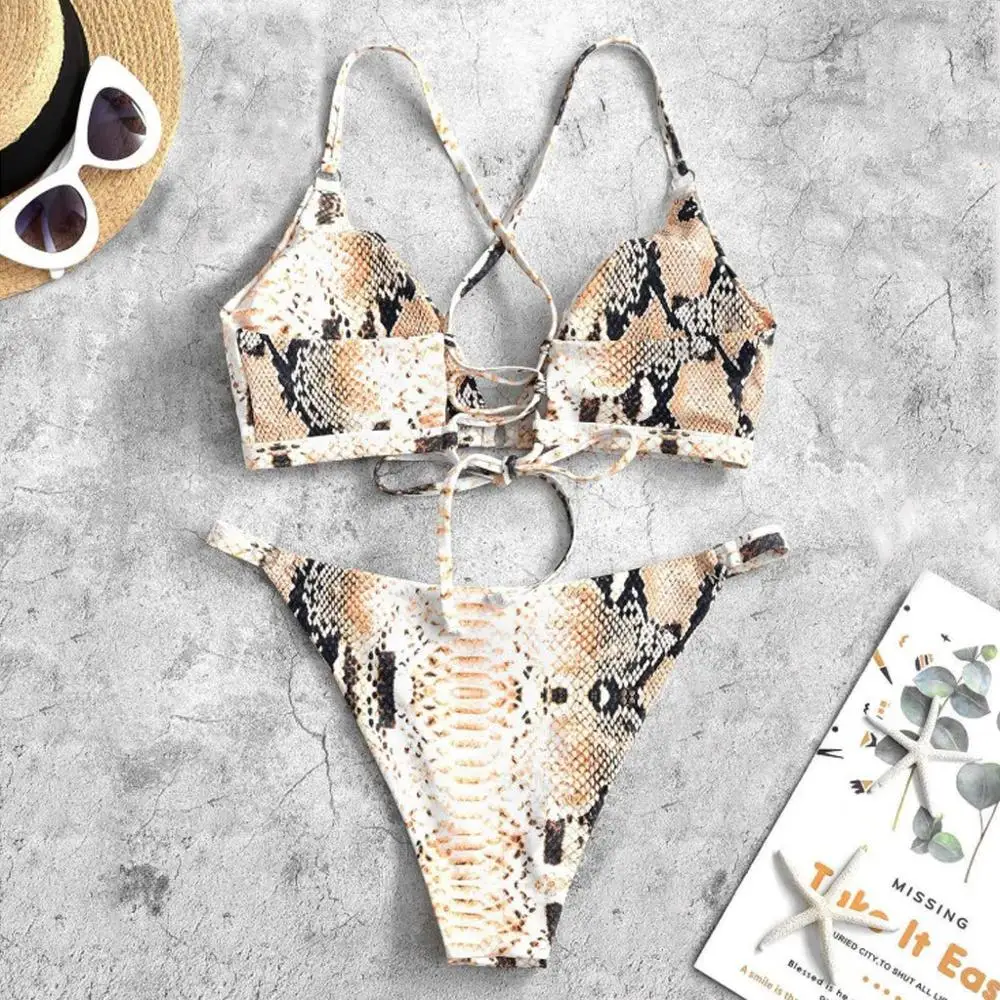 2020 New Fashion Women Sexy Snakeskin O-ring Lace-up Bikini Swimsuit Bathing Swimsuit women print High Waist Beachwear suit 50**
2020 New Fashion Women Sexy Snakeskin O-ring Lace-up Bikini Swimsuit Bathing Swimsuit women print High Waist Beachwear suit 50**
