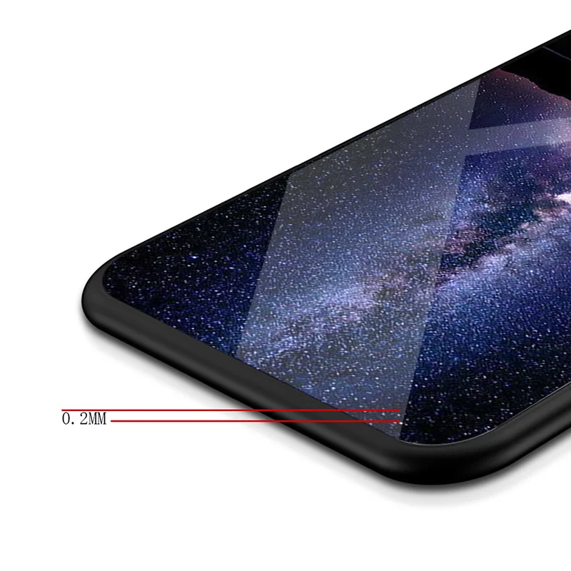 

Protective Case For Vivo X27 Pro Case Tempered Glass Cover Capa On Vivo X 27 Pro 6.7" Shell Starry Sky Painted Bumper Fundas