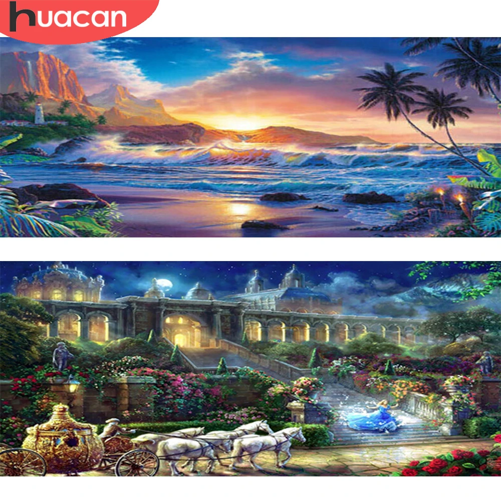HUACAN Full Square Drill Diamond Painting Seaside Scenery 5D Diamond Embroidery Landscape Cross Stitch Home Decoration 
HUACAN Full Square Drill Diamond Painting Seaside Scenery 5D Diamond Embroidery Landscape Cross Stitch Home Decoration