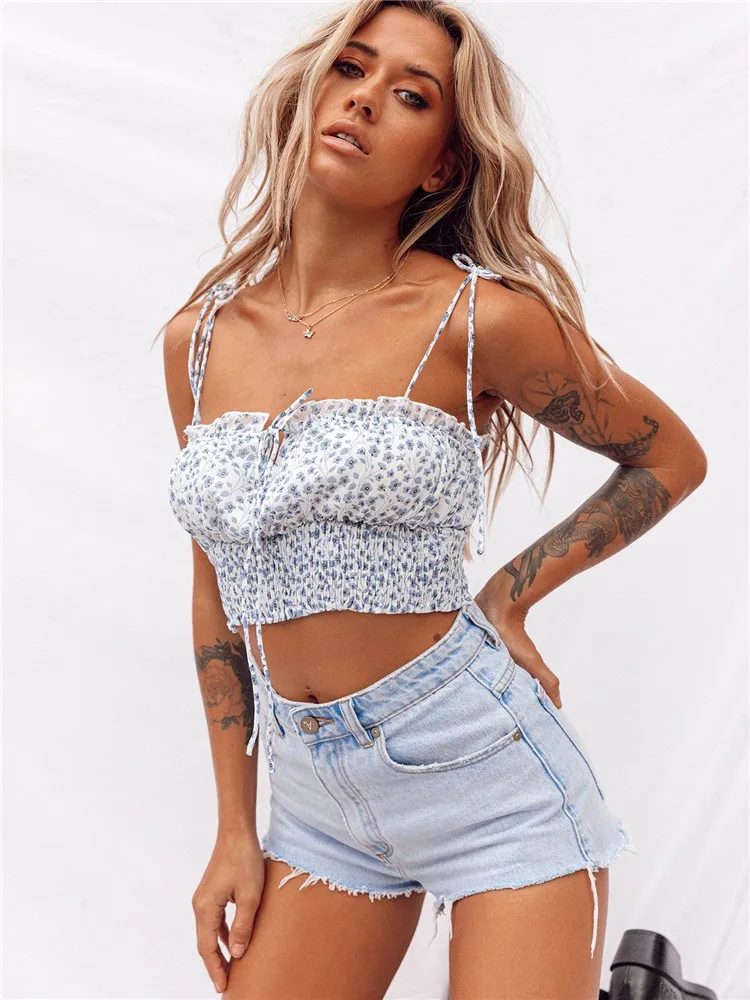 Fast Fashion Women Summer Blue Camisole Floral Printing Front Lace-Up Ruched Hem Backless Sleeveless Tops
Fast Fashion Women Summer Blue Camisole Floral Printing Front Lace-Up Ruched Hem Backless Sleeveless Tops