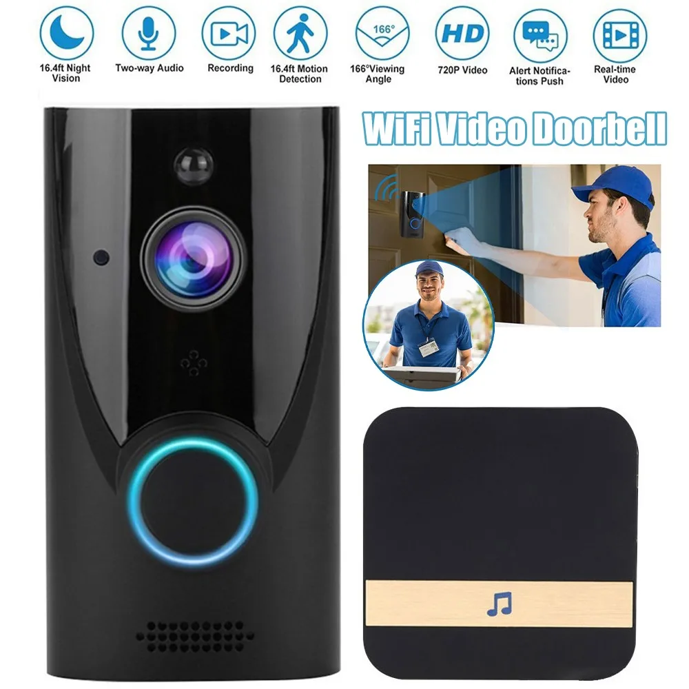 Smart WiFi Video Doorbell Wireless Intercom1080P Infrared Remote Capture Camera Home Safety Equipment AU Plug
Smart WiFi Video Doorbell Wireless Intercom1080P Infrared Remote Capture Camera Home Safety Equipment AU Plug