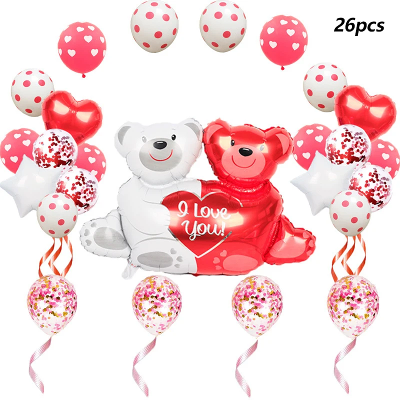 Double Bear Hug Heart Balloons Foil Cartoon Balloon Conjoined I Love You Wedding Valentine's Day Event Party Decoration
Double Bear Hug Heart Balloons Foil Cartoon Balloon Conjoined I Love You Wedding Valentine's Day Event Party Decoration