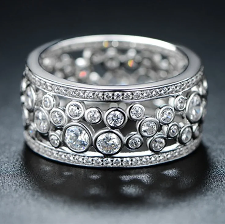Handmade Eternity Promise Crystal Ring Zircon Engagement Wedding Band Rings for women Men Finger Party Jewelry
Handmade Eternity Promise Crystal Ring Zircon Engagement Wedding Band Rings for women Men Finger Party Jewelry