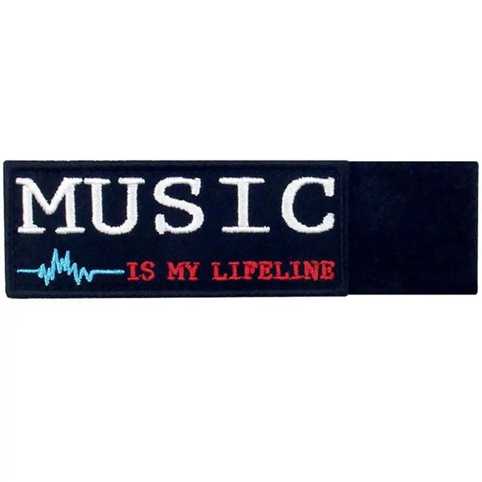 Embird Embroidered Patches Military Army Music Is My Lifeline Tactical Ceo-Ffriendly 3D Applique Hook And Loop 
Embird Embroidered Patches Military Army Music Is My Lifeline Tactical Ceo-Ffriendly 3D Applique Hook And Loop