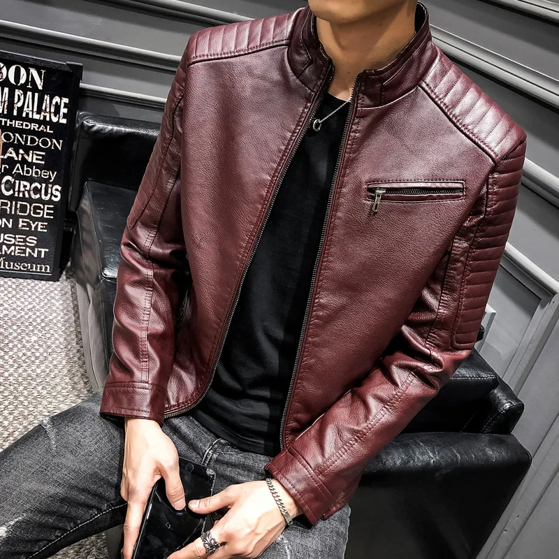 Motorcycle Causal Vintage Leather Jacket Coat High Quality PU Coat Jaqueta De Couro Masculina Casual Brand Coats
Motorcycle Causal Vintage Leather Jacket Coat High Quality PU Coat Jaqueta De Couro Masculina Casual Brand Coats