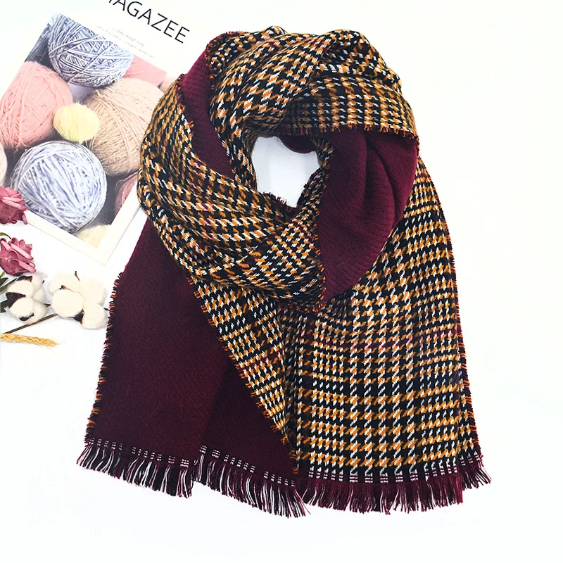 autumn and winter houndstooth pure color plaid double-sided scarf cross-borderimitation cashmere scarf women
autumn and winter houndstooth pure color plaid double-sided scarf cross-borderimitation cashmere scarf women