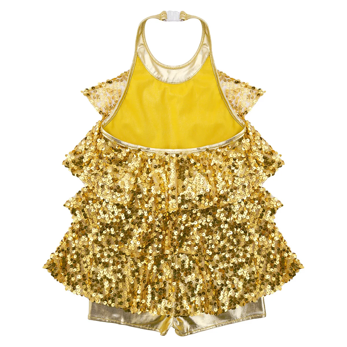TiaoBug Kids Halter Shiny Sequins Gymnastics Unitards Dress Girls Ballet Leotard Stage Performance Latin Jazz Dance Costume
TiaoBug Kids Halter Shiny Sequins Gymnastics Unitards Dress Girls Ballet Leotard Stage Performance Latin Jazz Dance Costume
