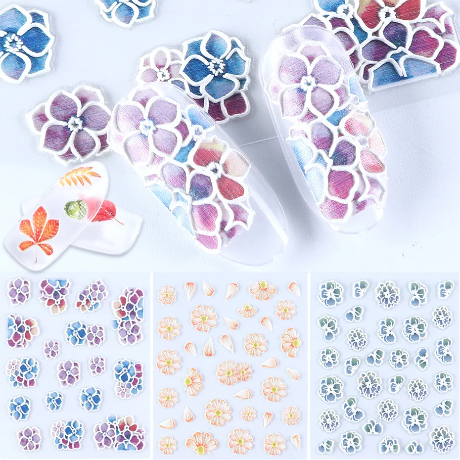 DIY Nail Art Stickers Emboss Engraved Flower Nail Designs Stickers Back Glue Decals on Nails Manicure Charms Foils Decoration 5D
DIY Nail Art Stickers Emboss Engraved Flower Nail Designs Stickers Back Glue Decals on Nails Manicure Charms Foils Decoration 5D