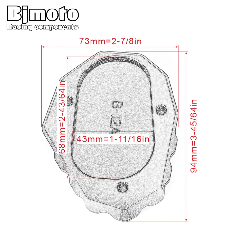 BJMOTO Side Stand Kickstand Enlarge Extension Pad For BMW R1200 GS R1200GS LC Adventure ADV 2013 2014 2015 2016 2017 2018 2019 
BJMOTO Side Stand Kickstand Enlarge Extension Pad For BMW R1200 GS R1200GS LC Adventure ADV 2013 2014 2015 2016 2017 2018 2019