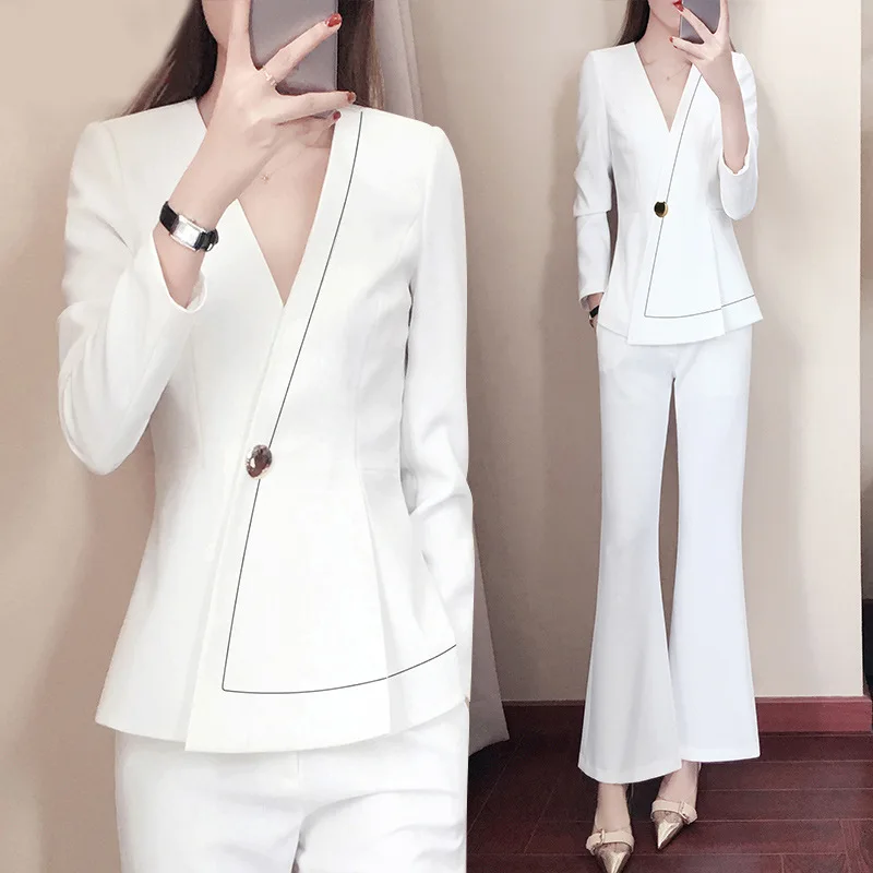 Professional wear women's suit new fashion temperament commuter suit pants suit female dress temperament work clothes two-piece
Professional wear women's suit new fashion temperament commuter suit pants suit female dress temperament work clothes two-piece