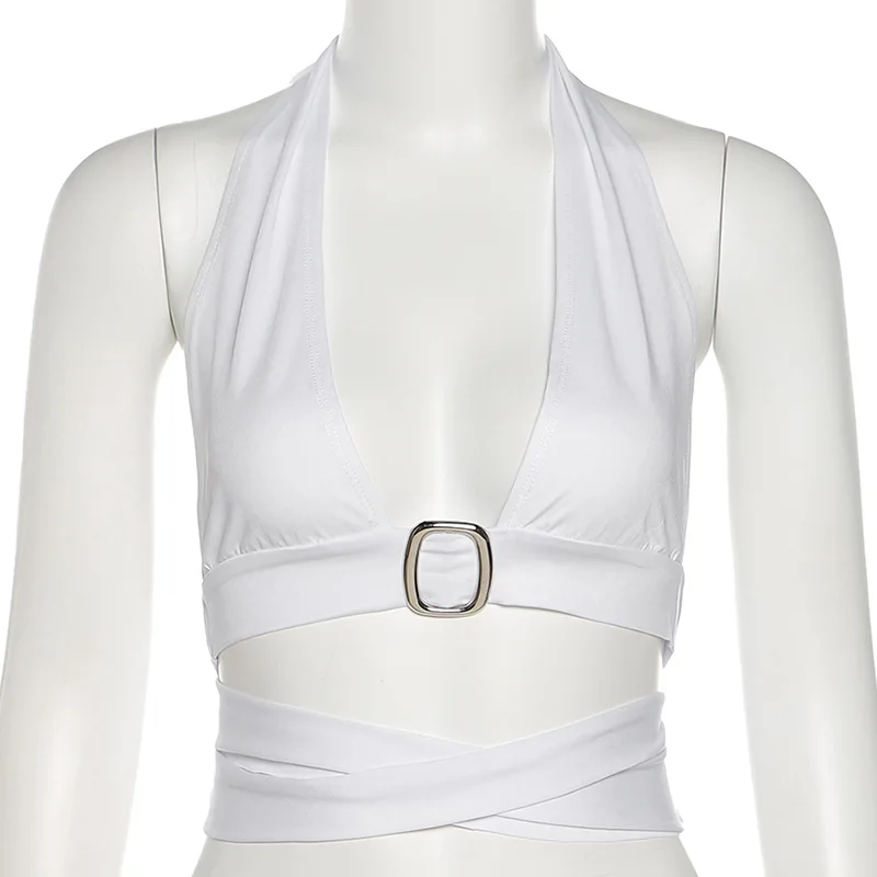 Y2K Streetwear Criss-Cross Bandage Halter Sexy Tops 2000s Aesthetics Pink Deep V Sleeveless Crop Tops Summer Clubwear
Y2K Streetwear Criss-Cross Bandage Halter Sexy Tops 2000s Aesthetics Pink Deep V Sleeveless Crop Tops Summer Clubwear