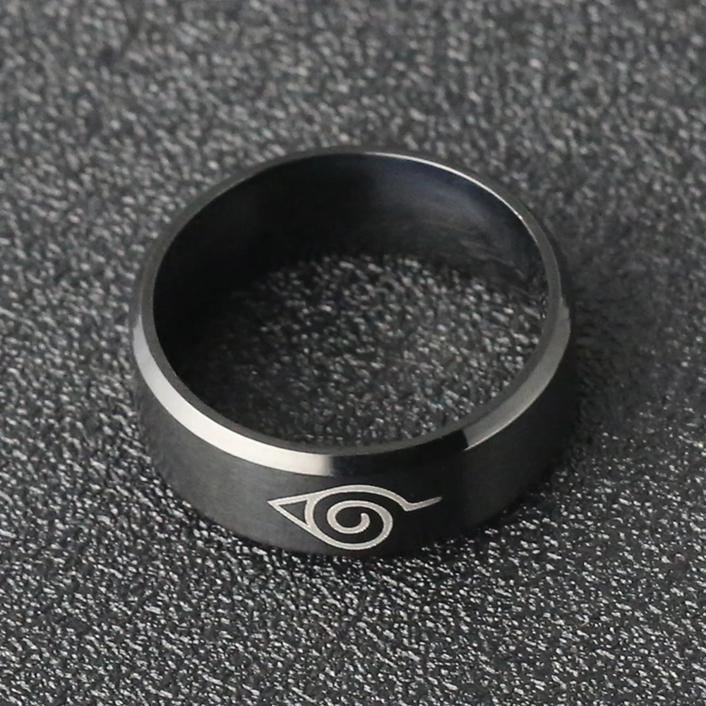 Leaf Ring Konoha Village Symbal Logo Sign Sasuke Itachi Ninja Black Fashion Titanium Steel Anime Jewelry Cosplay Women Wholesale
Leaf Ring Konoha Village Symbal Logo Sign Sasuke Itachi Ninja Black Fashion Titanium Steel Anime Jewelry Cosplay Women Wholesale