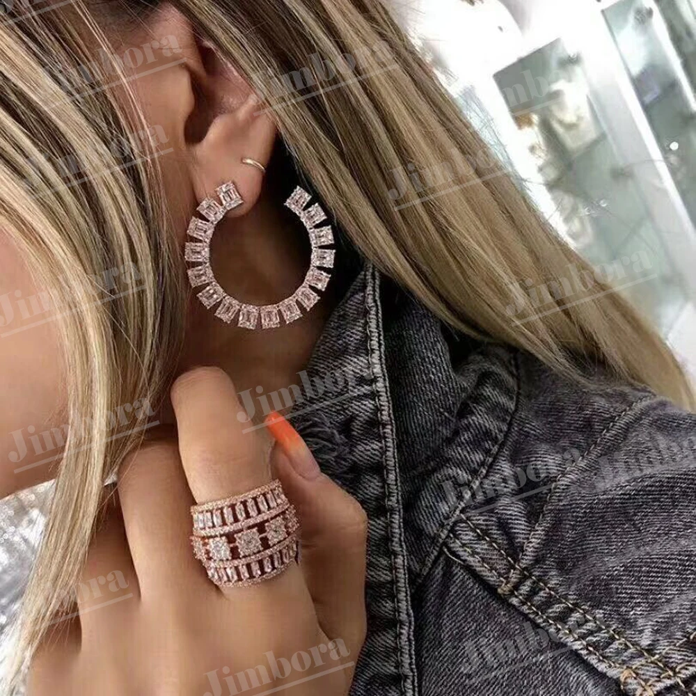 Charm Trendy High Quality Round Earrings Ring For Bridal Wedding Trendy Girl Daily Accessories Clear Cubic Zirconia Jewelry
Charm Trendy High Quality Round Earrings Ring For Bridal Wedding Trendy Girl Daily Accessories Clear Cubic Zirconia Jewelry