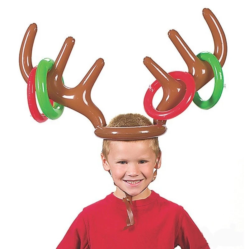 Inflatable Santa Funny Reindeer Antler Hat Ring Toss Christmas Kids Gift New Year Party Game Supplies Christmas Inflated Toys
Inflatable Santa Funny Reindeer Antler Hat Ring Toss Christmas Kids Gift New Year Party Game Supplies Christmas Inflated Toys