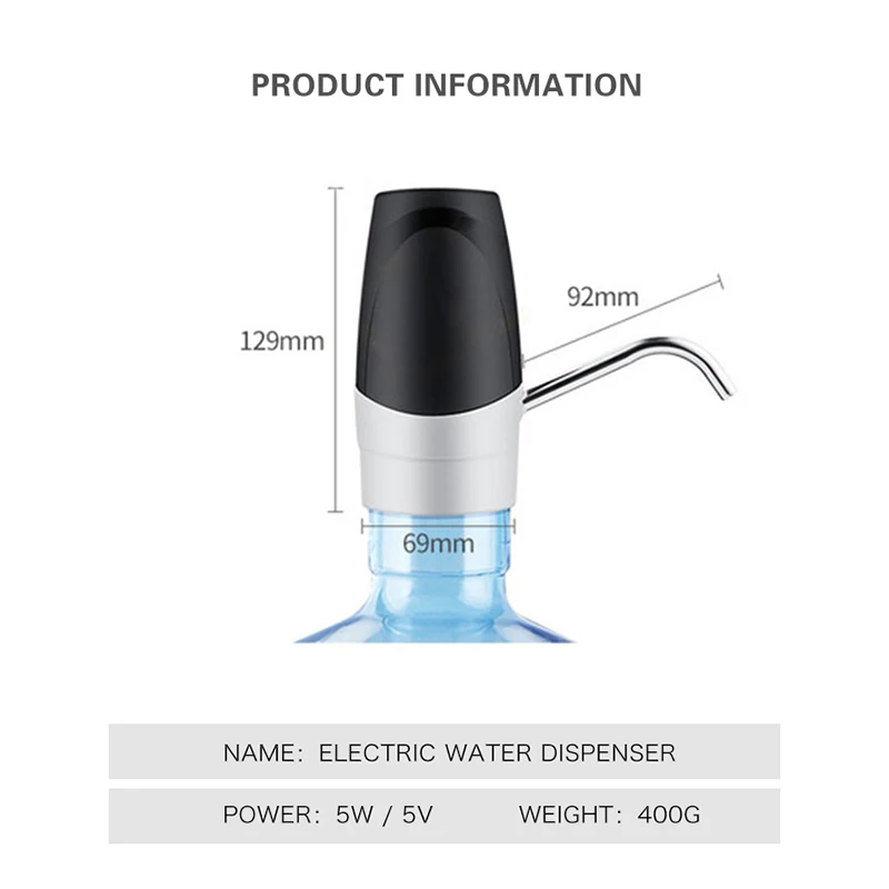Intelligent Electric Water Pump Bottled Water Suction Pump USB Charging Drinking Bottle Pump Portable Drinking Water Dispenser
Intelligent Electric Water Pump Bottled Water Suction Pump USB Charging Drinking Bottle Pump Portable Drinking Water Dispenser