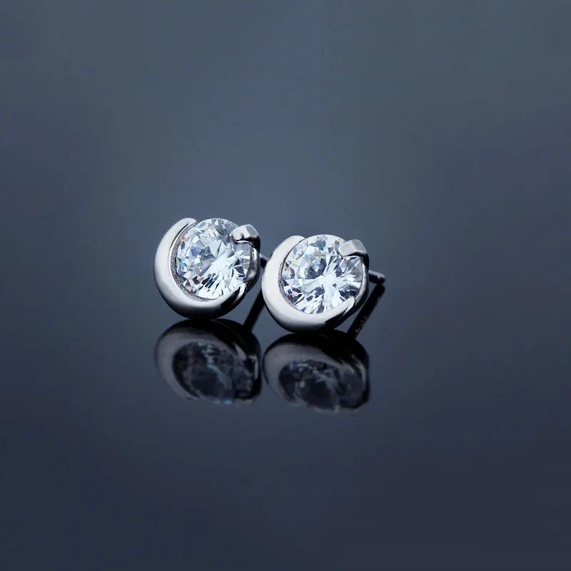 FNJ Round Zircon Earrings 925 Silver Jewelry Original Pure S925 Sterling Silver Stud Earring for Women Moon
FNJ Round Zircon Earrings 925 Silver Jewelry Original Pure S925 Sterling Silver Stud Earring for Women Moon