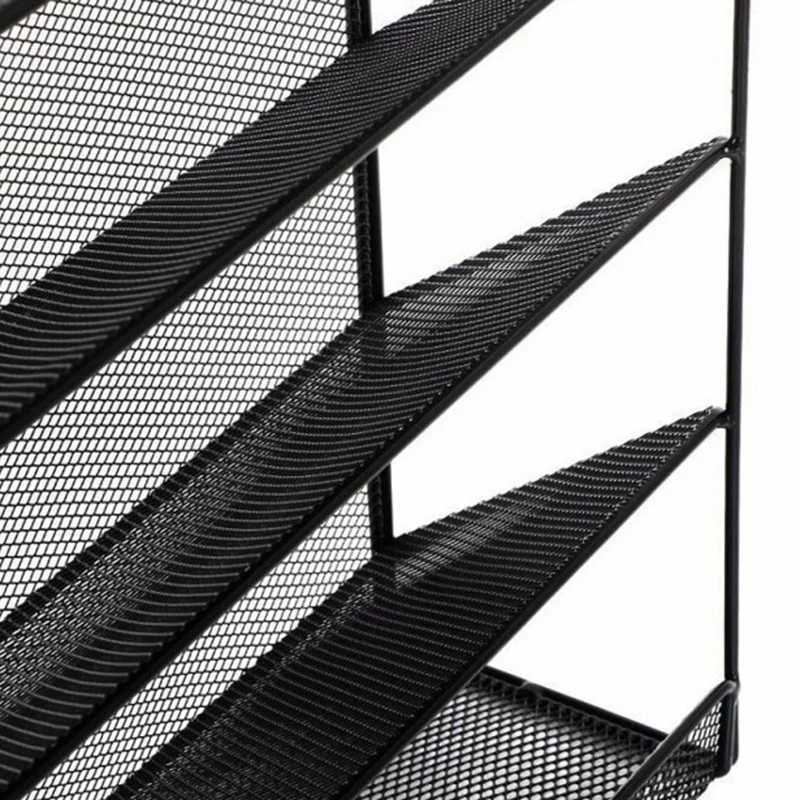 Metal Grid Wall-Mounted Magazine File Rack, Office Desk, 5-Layer Interval Archive
Metal Grid Wall-Mounted Magazine File Rack, Office Desk, 5-Layer Interval Archive