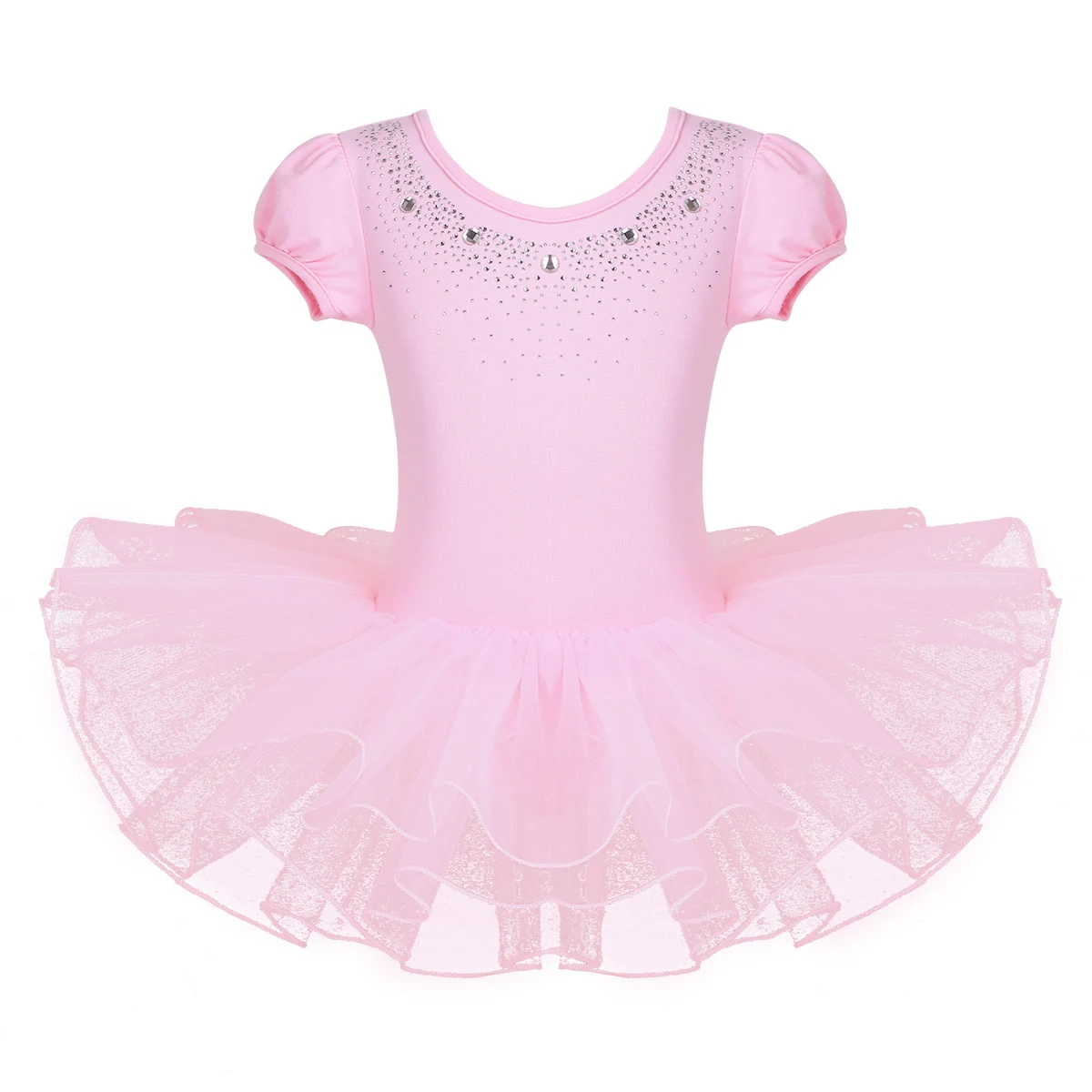 Kids Shiny Rhinestones Mesh Bubble Sleeve Dancewear Ballet Tutu Dress Girls Gymnastics Leotard Stage Performance Dance Costume
Kids Shiny Rhinestones Mesh Bubble Sleeve Dancewear Ballet Tutu Dress Girls Gymnastics Leotard Stage Performance Dance Costume