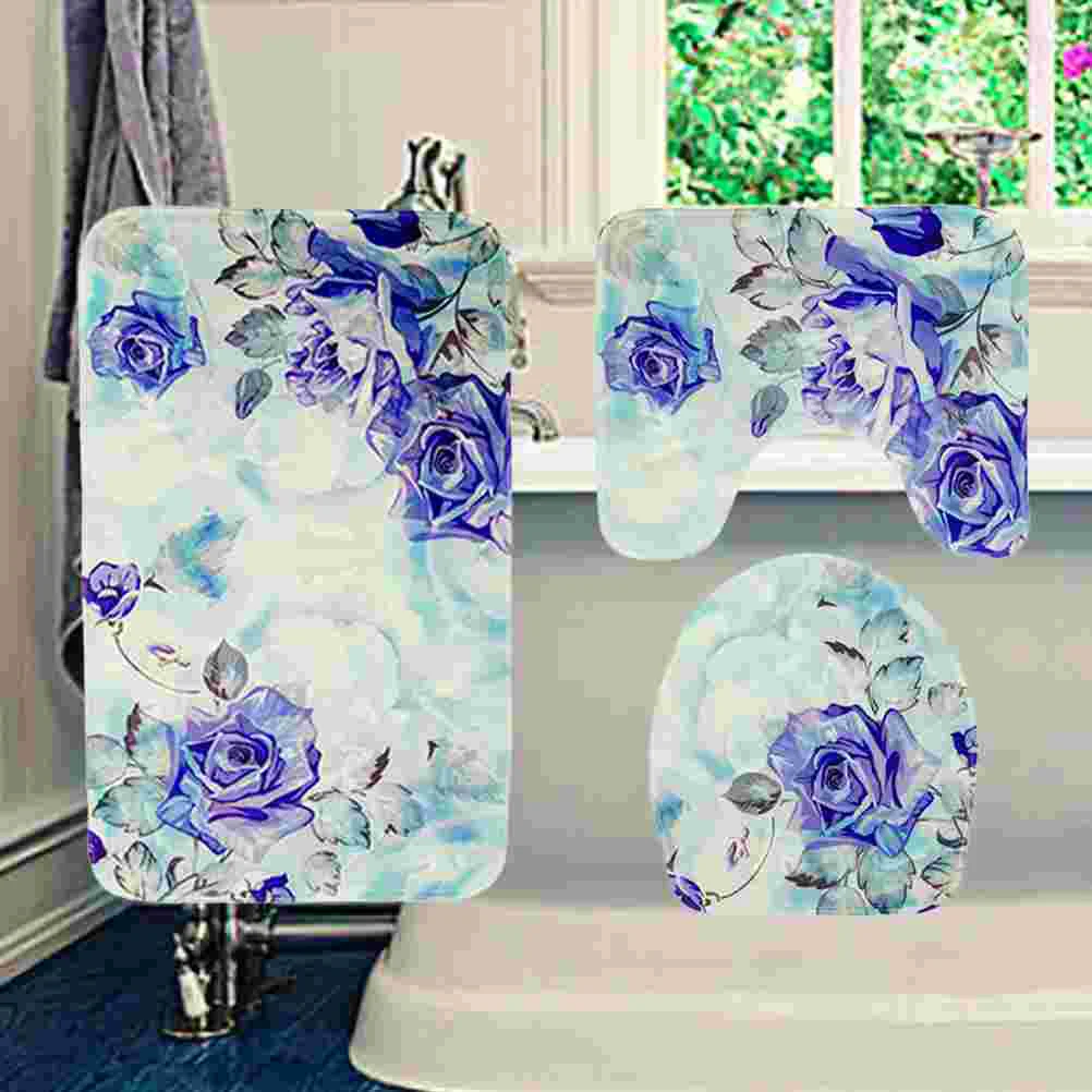 Набор из трех предметов с принтом для ванной комнаты, нескользящий коврик для ванной, коврик для унитаза, искусственная Обложка (цветок с ка...
Набор из трех предметов с принтом для ванной комнаты, нескользящий коврик для ванной, коврик для унитаза, искусственная Обложка (цветок с ка...