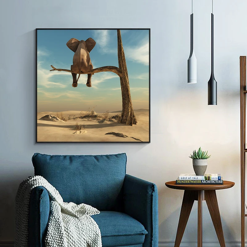 Funny Little Elephant on Tree Modern Canvas Painting Wall Art Animal Pictures Nordic Posters and Prints for Kids Room Home Decor
Funny Little Elephant on Tree Modern Canvas Painting Wall Art Animal Pictures Nordic Posters and Prints for Kids Room Home Decor