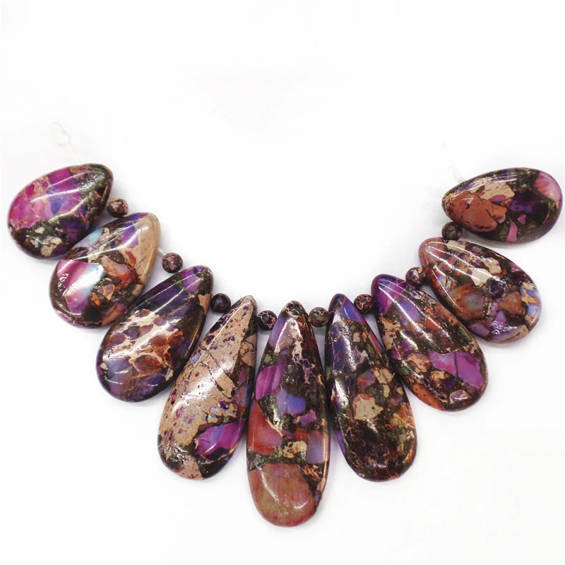 9Pcs/set 44x16x7mm-25x16x7mm Wholesale Purple Sea Sediment Jasper & Pyrite Teardrop Pendant Bead S67
9Pcs/set 44x16x7mm-25x16x7mm Wholesale Purple Sea Sediment Jasper & Pyrite Teardrop Pendant Bead S67