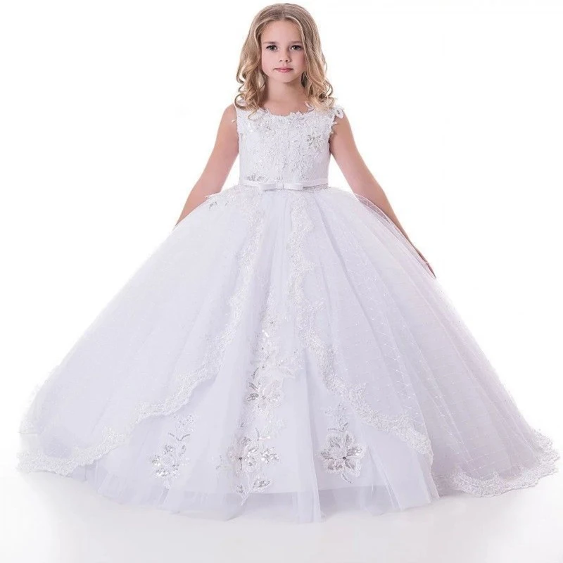 Flower Girls Dress High neck With Corset Back Crystal Designer Girl First Communion Pageant Gown
Flower Girls Dress High neck With Corset Back Crystal Designer Girl First Communion Pageant Gown
