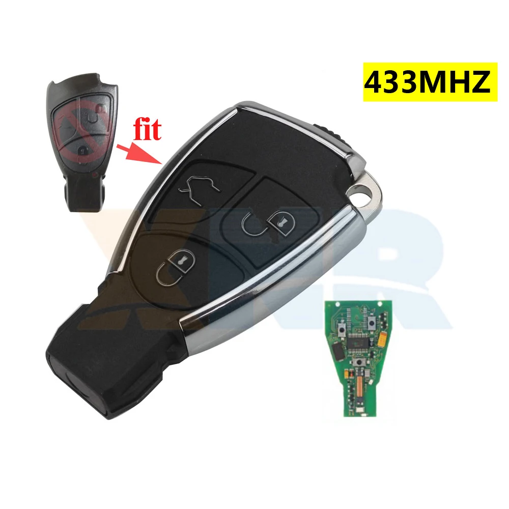 Modified 3 Buttons 433Mhz Remote Key Fob Case Cover For Mercedes Benz B C E ML S CLK CL Chrome Style
Modified 3 Buttons 433Mhz Remote Key Fob Case Cover For Mercedes Benz B C E ML S CLK CL Chrome Style