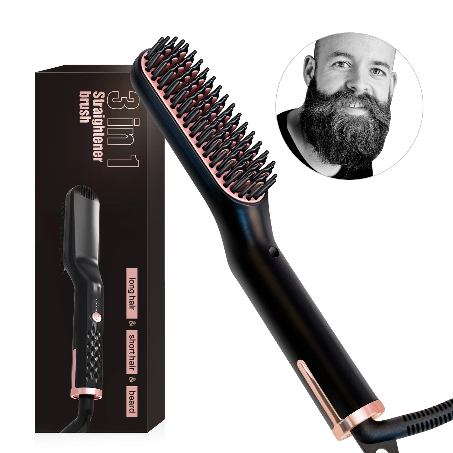 Hair Straightening Brush Beard StraightenerHot Heated Comb Men Beard Multifunctional Straightener Ceramic Comb Quick Hair Styler
Hair Straightening Brush Beard StraightenerHot Heated Comb Men Beard Multifunctional Straightener Ceramic Comb Quick Hair Styler