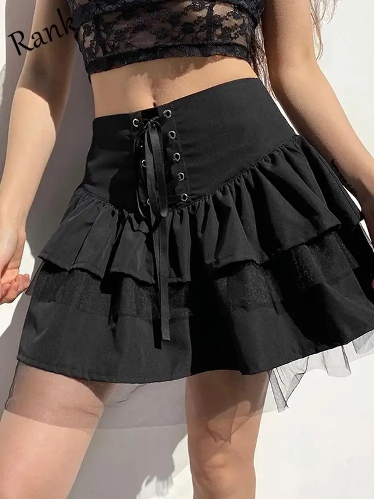 Rank Girls Short Skirt Sexy Ruffled Short Skirt Mesh Stacking Stitching Strap Design Black Sweet College Style Hot New Summer
Rank Girls Short Skirt Sexy Ruffled Short Skirt Mesh Stacking Stitching Strap Design Black Sweet College Style Hot New Summer