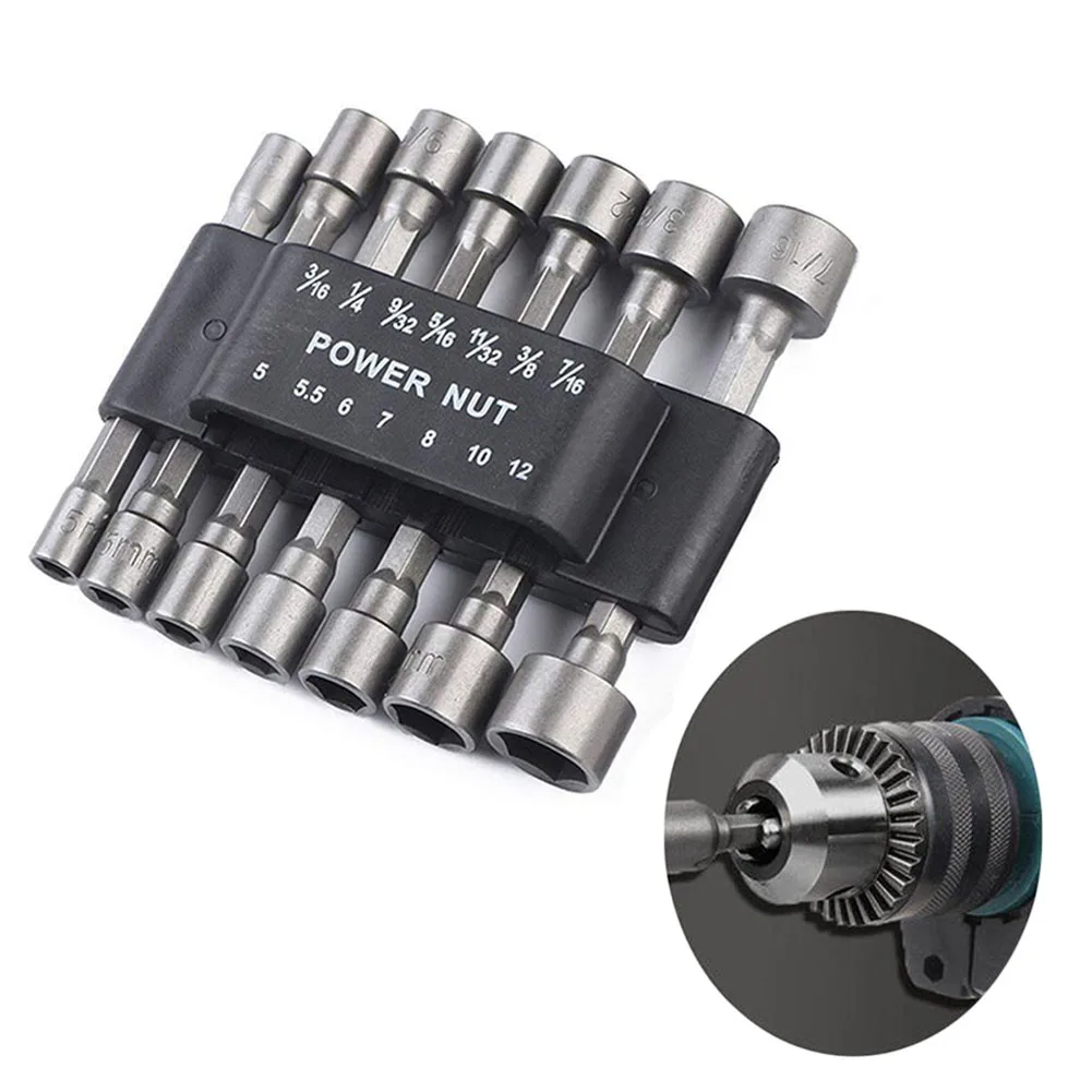 14pcs Hex Power Nut Driver Drill Bit Set Socket Bit Adapter Metric Socket Strong Sleeve
14pcs Hex Power Nut Driver Drill Bit Set Socket Bit Adapter Metric Socket Strong Sleeve