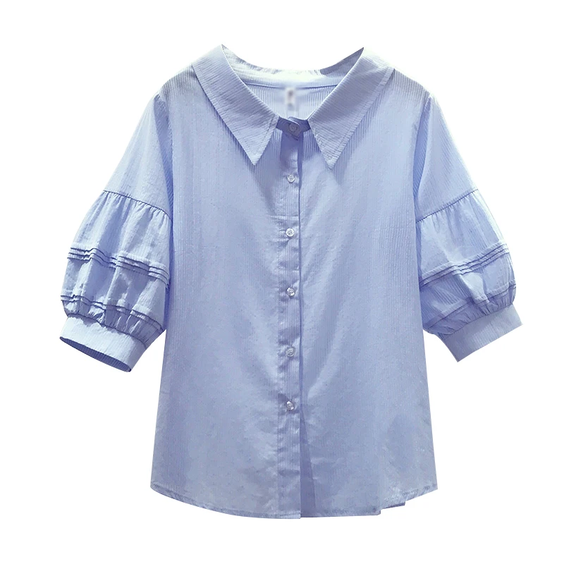COIGARSAM 4XL размера плюс рубашка в полоску женские топы Новые летние свободные