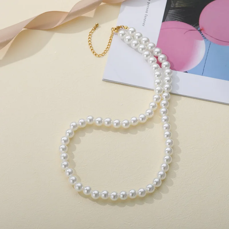 Elegant Simulated Pearl Necklace For Women Big Round White Beads Female Necklace Gold Chain Simulated Pearl Jewelry Accessories
Elegant Simulated Pearl Necklace For Women Big Round White Beads Female Necklace Gold Chain Simulated Pearl Jewelry Accessories