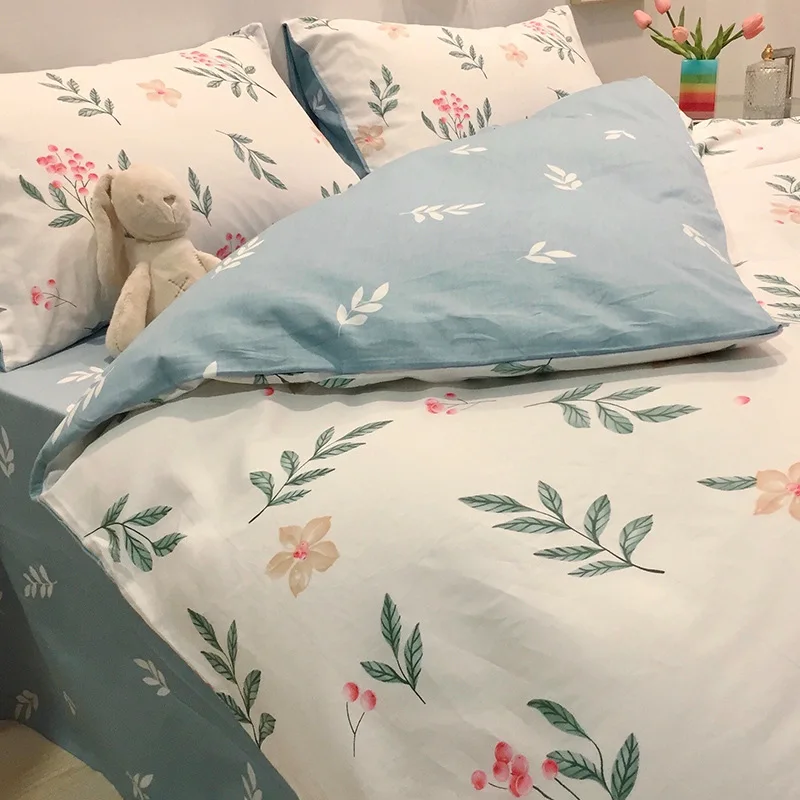 Simple and Fresh Pure Cotton Bedding Set Princess Style Lace-up Pure Cotton Girl Floral Duvet Cover Sheet Cute Bedding 4-piece
Simple and Fresh Pure Cotton Bedding Set Princess Style Lace-up Pure Cotton Girl Floral Duvet Cover Sheet Cute Bedding 4-piece