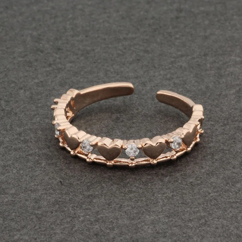 Romantic Design Open Rings For Women Bridal Wedding Party 585 Rose Gold Color Ring Gift Jewelry Ring with CZ stone
Romantic Design Open Rings For Women Bridal Wedding Party 585 Rose Gold Color Ring Gift Jewelry Ring with CZ stone