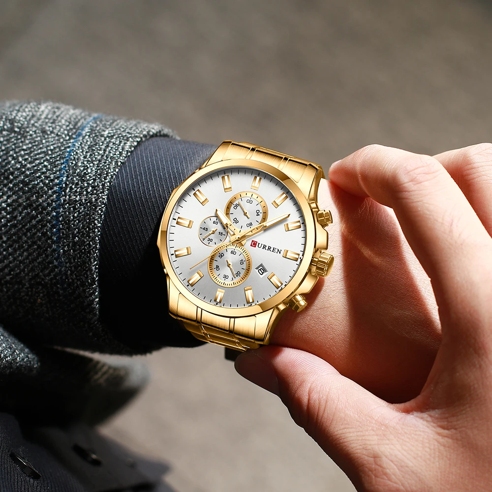 CURREN Top Luxury Brand Watch Men Fashion Quartz Business Watches Steel Waterproof Sports Chronograph Watch Relogio Masculino
CURREN Top Luxury Brand Watch Men Fashion Quartz Business Watches Steel Waterproof Sports Chronograph Watch Relogio Masculino