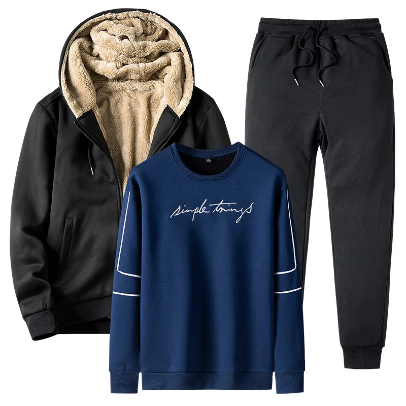 Winter Warm Tracksuit 3 Pieces Sweatshirt Men Set Plus Velvet Hoodies Jacket Hoodie Pants Men Clothing Set Sportsuit Joggers Men
Winter Warm Tracksuit 3 Pieces Sweatshirt Men Set Plus Velvet Hoodies Jacket Hoodie Pants Men Clothing Set Sportsuit Joggers Men
