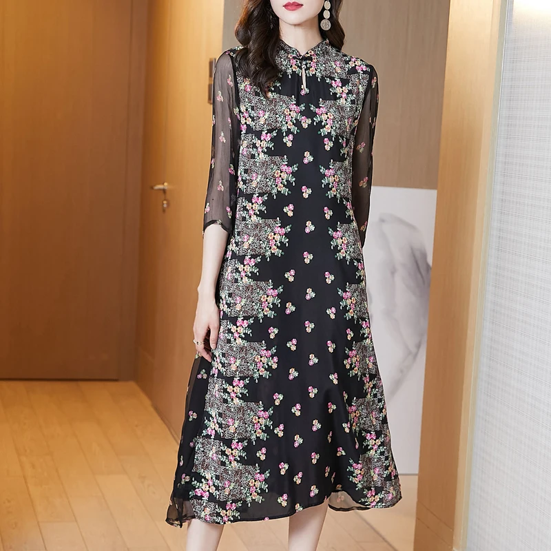 Fashion women dresses summer 2020 High-end Temperament Silk Dress Loose Mulberry Silk Floral Dress
Fashion women dresses summer 2020 High-end Temperament Silk Dress Loose Mulberry Silk Floral Dress