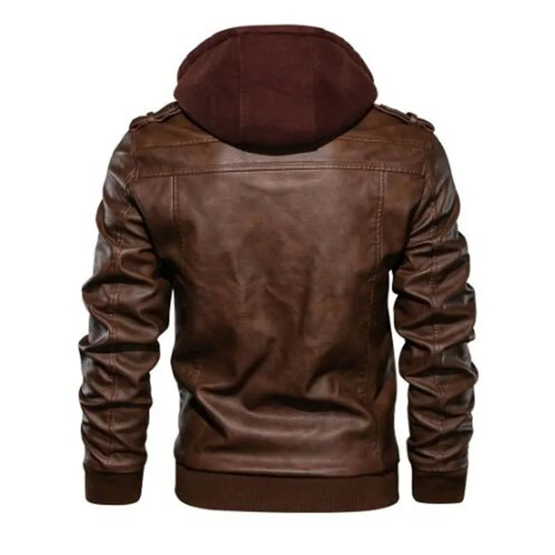 KIOVNO Men Pu Leather Hooded Jackets And Coats Fleece Lined Motorcycle Faux Leather Jackets Outwear For Male Windbreak 
KIOVNO Men Pu Leather Hooded Jackets And Coats Fleece Lined Motorcycle Faux Leather Jackets Outwear For Male Windbreak