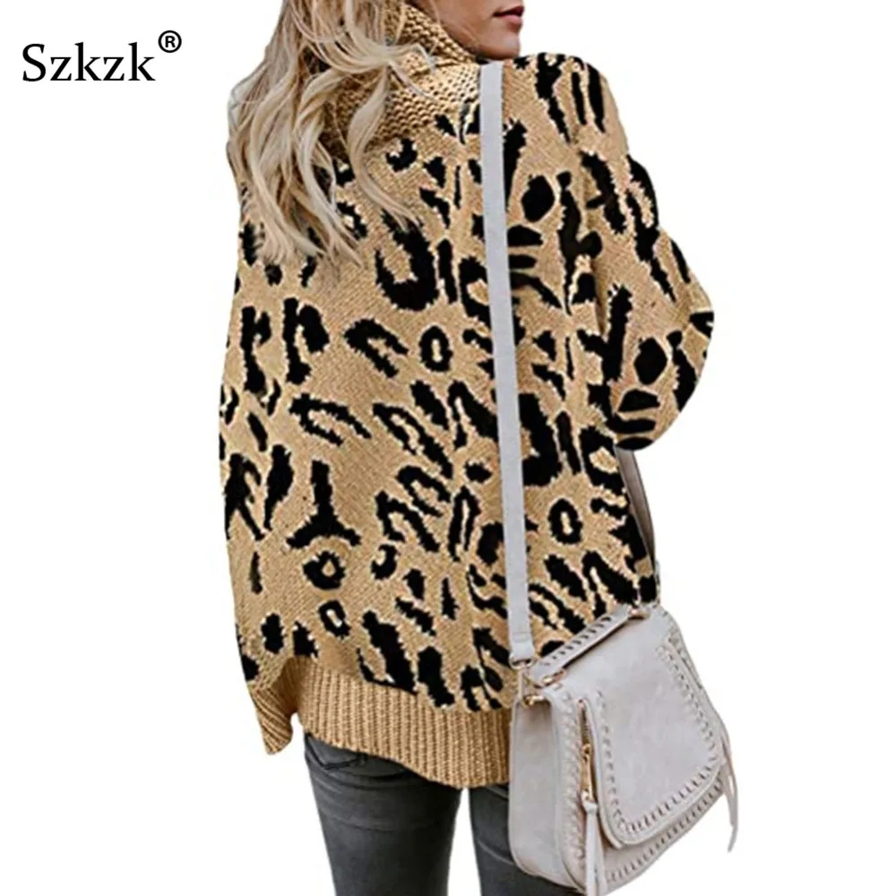 Szkzk Leopard Print Knitwear Sweater Female Jumper Sexy Tops Autumn Winter Long Sleeve Turtleneck Casual Pullovers And Sweaters
Szkzk Leopard Print Knitwear Sweater Female Jumper Sexy Tops Autumn Winter Long Sleeve Turtleneck Casual Pullovers And Sweaters