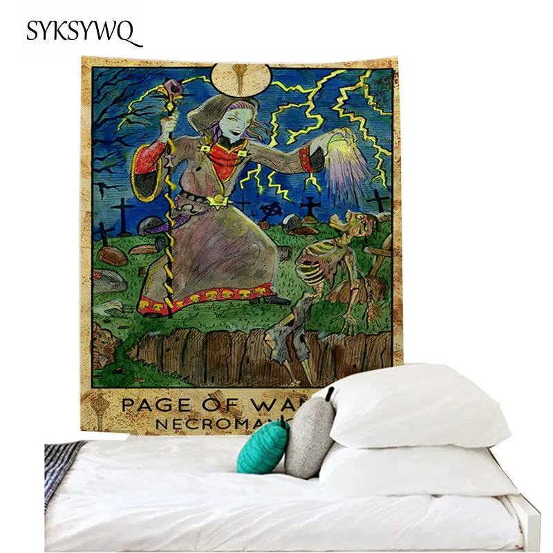 

Witch tapestry tarot wall hanging carpet hippie decor tapiz pared tapestry psychedelic