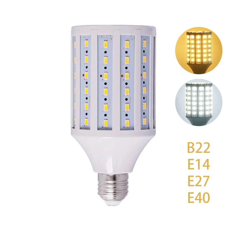 

New LED Bulb Lamp 12W 15W 25W 30W 40W 50W 60W 80W 100W SMD5730 Corn Spot Light Cold Warm White Lights Ac 220V E27 E26 E39 E40