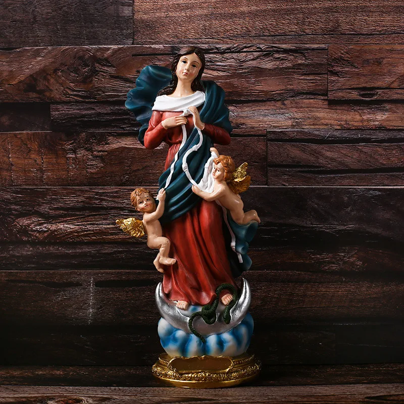 

Virgin Little Angel figurines statue home Decoration 29cm Resin statues et sculptures Crafts Church articulos religiosos catolic