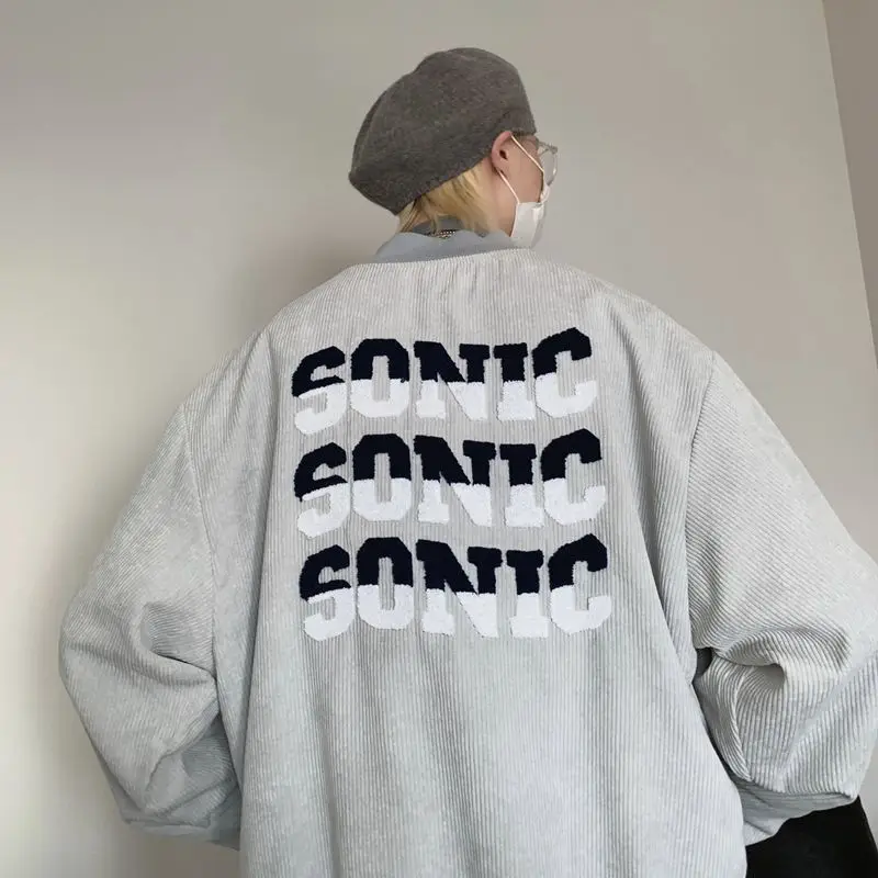 Vintage baseball jacket couple corduroy jacket spring autumn new high street hip-hop style casual loose embroidered coat trend
Vintage baseball jacket couple corduroy jacket spring autumn new high street hip-hop style casual loose embroidered coat trend