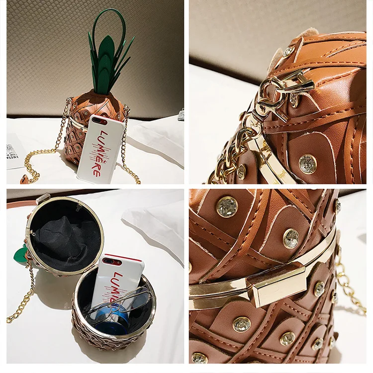Pineapple Shape Party Purses and Handbags for Women Luxury Designer Bags Clutch Bag Evening Bag Fashion Shoulder Chain Bag Pu
Pineapple Shape Party Purses and Handbags for Women Luxury Designer Bags Clutch Bag Evening Bag Fashion Shoulder Chain Bag Pu