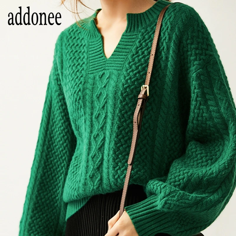 Loose Thick Rabbit Velvet Autumn Winter Women Sweater Cashmere Knitted Strand Pattern Pullover High Quality Soft Flexible Casual
Loose Thick Rabbit Velvet Autumn Winter Women Sweater Cashmere Knitted Strand Pattern Pullover High Quality Soft Flexible Casual